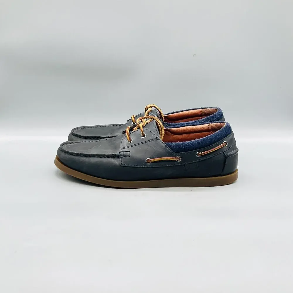 Polo Ralph Lauren Shoes Mens 10 Blue Leather Dayne Boat Moc Toe Casual Comfort